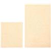 Foutastic Set di tappetini da bagno (2 pezzi), colore marrone chiaro, 50 x 60 cm e 60 x 100 cm, 100% cotone, antiscivolo, 1000 g/m², lavabile in lavatrice a 30 °C