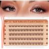 Higu clace Self -Adhesive-Cluster-Lashes Natural Look, Pre-Glued-Eyelashes D Curl Mix 10-12mm, 60 Pcs Pre Glued Lash No Glue Deeded, Press on Lashes Easy to Use(Natural Y)