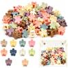 Quorumsg 100 Pezzi Mini Pinze Per Capelli, Fermagli per Capelli Colorati a Fiore, Mollette Capellis Donna, Mollette Forcina Antiscivolo per Capellis Sottili e Spessi Accessori