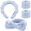HIQU and HIST Set di 4 fasce per capelli, cosmetici, spa per lavare il viso, per la cura della pelle, per capelli, per capelli, per donne, ragazze, yoga, sport, doccia