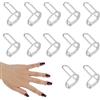XIHIRCD 12pz Anelli per Unghie, Regolabili Anelli per Unghie Donna Riutilizzabili Rimovibili Wudu Nail Rings Senza Colla Decorazioni Regalo per Indossare Unghie Manicure