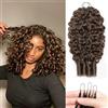 Renyarch Miracle Burmese Curly Mini Knots Crochet Human Hair - Extension Capelli Veri Pre-Separati per Donne Nere, 2 pezzi 50g Crochet Braids Water Wave Nodi Invisible Knotless, 16 pollici 4#