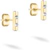 Tamaris Orecchini da donna, impermeabili, in acciaio inox, 1 cm, Acciaio inossidabile, vetro