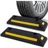 Pyle Blocco di Gomma per Pneumatici di Parcheggio per Veicoli Pesanti, per Auto, Camion, Autobus, Furgoni, Rimorchi, Camper e Carrelli Elevatori (Set di 2)