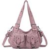 Angel Kiss Hobo Bags - Borsa a tracolla da donna, con borchie, multi tasca, Y2K