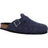 Dr. Scholl's Scholl DAKOTA MAN Calzature Pantofole Ciabatte Uomo in Feltro Riciclato e Microfibra Color Navy Blue Size 41