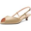 Castamere Donna Basso Gattini Tacco Heel Aperte sulla Punta Slip-on Slingback Sandali Casual Dress 3 CM Heels