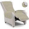 Copripoltrona Trapuntato Doubleface Tortora/Grigio Chiaro