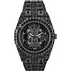ICE STAR Lussuoso orologio ottagonale da uomo, 43 mm, completamente ghiacciato, diamanti sintetici, movimento al quarzo, quadrante nero
