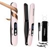 Straxelle Mini Piastra da Viaggio per Capelli Senza Fili, 2 in 1 Piastra Capelli Senza Fili e Arricciacapelli, 175℃-215℃ Piastre per Capelli Corti per Donne/Uomini, 5000mAh Cordless Hair Straightener