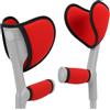 ICEHOF Cuscinetti per poggiapiedi - Stampelle per camminare, supporto per avambracci, accessori per la pressione dell'attrito, cuscino per gomito, avambraccio, imbottitura per stampelle (rosso, set da