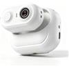 Wusvive 4K Thumb Action Camera Pocket Slim Camera (Bianco) | Funzionamento plug-and-play, telecamera compatta POV per vlogging e motociclismo
