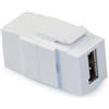 Leviton 40835-W QuickPort Connettore USB, Feed-Through, Bianco
