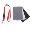 DEEPCRAFF Carta Grigia per Fotografia, Calibrazione Bilanciamento, Nera | Plastica Portatile, Tracolla da Collo Inclusa, per Reflex Digitale, Fotografi Professionisti