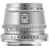 TTArtisan 35 mm F1.4 APS-C - Connettore per oggetto, Leica L Sigma, Panasonic Mount Silver Obiettivo grandangolare con messa a fuoco manuale