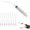 Yowfond Set di 11 siringhe con tubo, siringa da 10 ml per piccioni e uccelli, accessori per allevamento e alimentazione, sonda nutrizione per acqua, medicinali e alimenti