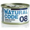 Generico Natural Code Adult Gatto Cibo Umido Tranci di Tonno. 12 LATTINE da 85g CADAUNO