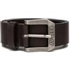 Replay Cintura da uomo in pelle, marrone (Black Brown 128), 95 cm