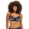 Sans Complexe Reggiseno da Donna Flora Full Coverage, Stampa Floreale Blu e Pallido Rosa, 5D