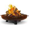 MOODZ Outdoor Living Braciere da Giardino - MOODZ Outdoor Living - Barciere - Corten - Bracere da Giardino Esterno (Corten, Ø100 cm Feet & Handle)