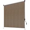 LIFERUN Tenda da sole verticale 180 x 180 cm, in HDPE per terrazze, tenda da sole da balcone, tubo in alluminio con manovella wireless, per balcone, terrazza, giardino, marrone, 1 pezzo