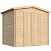 TIMBELA M369F1 Casetta da Giardino in Legno 4.33 m², Capanno Da Giardino Per Esterno Con Pareti Da 19 mm, Casetta In Legno Per Attrezzi E Biciclette, Senza Pavimento