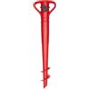 VERDELOOK | Picchetto per Ombrellone da Spiaggia, 42,5x12x6cm, Rosso, Carota per Ombrellone, Trivella per Spiaggia