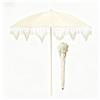 PHQCIV 160cm|200cm Ombrellone da Esterno Beige in Macramé con Nappe, Design Triangolare Intrecciato con Frange, Ombrellone Inclinabile per Giardino, Spiaggia E Terrazza(200cm)