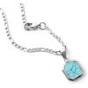 OceanJewel Collana con ciondolo in onice nero, ciondolo in pietra, collana in pietra da uomo, catena in acciaio inossidabile, gioielli da uomo, collana in argento da uomo, 50,8 cm, One Size Fits All, Acciaio