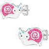 FIVE-D Orecchini per bambini a forma di lumaca, argento sterling 925, Argento sterling