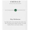 Philip Jones Maggio (Smeraldo) Bracciale Birthstone Creato con Cristalli Zircondia®