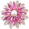 DUNSBY Spilla Fiore Con Strass Spilla con fiori di piante intarsiate da 5 pezzi