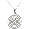 Angela Creazioni Collana Spirale dell'Anima in Alluminio Anodizzato, Certificato Elettronico di Autenticità, Ciondolo Artigianale con Catenina 22 cm, Spirale 3 cm, Regalo Donna e Uomo, Made in Italy