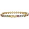 Mabina Gioielli - Bracciale Donna - Bracciale dorato con zirconi multicolor a fiore - 533560-S