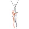 URONE Collana con ciondolo a forma di coppia che si abbraccia in argento sterling 925 Un regalo perfetto per San Valentino anniversari o altre occasioni speciali ideale per lei e per lui