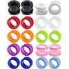 Decentraland Set di 10 paia di dilatatori da 2 mm (12 G) in acrilico di colori misti, set di dilatatori per orecchie, orecchini dilatatori, gioielli per donne e uomini, 8 mm(0 G), Acrilico, Nessuna