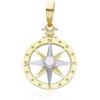 GioiaPura Ciondolo da Donna Collezione Oro 375. Ciondolo Rosa dei Venti Realizzato in Oro 9Kt. Peso: 0,9 G Circa. La Referenza È Gp9-S254077.