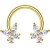 Melighting CZ Farfalla Ferro di Cavallo Septum Gioielli 16G Daith Orecchini Septum Piercing Orecchini cartilagine Trago Conch Helix Orecchini Daith Piercing Gioielli per donne e ragazze