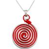 Angela Creazioni Collana Spirale dell'Anima in Alluminio Anodizzato, Certificato Elettronico di Autenticità, Ciondolo Artigianale con Catenina 22 cm, Spirale 3 cm, Regalo Donna e Uomo, Made in Italy
