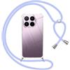 Pnakqil Cover per Xiaomi 17T 5G con Cordino, Trasparente Custodia con Laccio Tracolla Cellulare Girocollo Collana Protettiva per Xiaomi 17T 5G 6,59, Viola