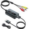 Kirolle Convertitore da HDMI a RCA, Convertitore da HD a AV Composito CVBS per Dispositivi HDMI da Visualizzare su TV più Vecchi