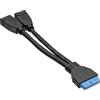 InLine 13251 Cavo USB 3.0 Interno, Nero