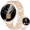 FitVigor Smartwatch da donna, 1,43 HD AMOLED Smartwatch con funzione telefonica/Cinturino in metallo premium, orologio sportivo in con 120+ modalità sportive, monitoraggio del sonno, Oro