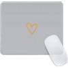 Ksriylm Tappetino per Mouse,Grigio A Forma Di Cuore Mouse Pad Adatto All'Ufficio,Personalità Tappeto Mouse Durevole E Facile Da Pulire,Superficie Antiscivolo Per Lavabile