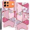 WUACYEAMING Custodia Compatibile con Oppo A7 Pro Max,con Slot Carte PU Pelle Portafoglio Libro Case Antiurto Bumper Motivo Magnetica Flip Protettiva Resistente marmo