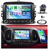 Rimoody 4G+64G Autoradio Android per FIAT 500L 2013-2019, 7 Pollici Radio 500L con Carplay Android Auto Wireless Navi GPS WiFi/FM/RDS/EQ BT Mirror Link Controllo del Volante Retrocamera