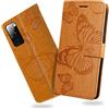 DENDICO Cover per Galaxy S20 Fe/Galaxy S20 Lite, Portafoglio Custodia in PU Pelle per Samsung Galaxy S20 Fe/Galaxy S20 Lite, Antiurto Cover a Libro con Slot per Carte, Giallo