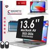 LAMA Filtro magnetico per la privacy, compatibile con MacBook Air 13,6 2022-2026 (chip M2/M3/M4), pellicola protettiva per la privacy con copertura per webcam, anti luce blu e antiriflesso
