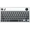 JOMAA Tastiera wireless Trackball a 78 tasti, Bluetooth 5.0 e 2,4 G, con mouse trackball da 19 mm, per Windows, Mac, iOS, Android, computer, tablet, desktop