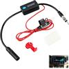 GaxmLou Amplificatore d'antenna Autoradio universale 12V, Amplificatore d'antenna per auto e camion, 25 db, Basso rumore, Installazione adesiva, Miglioramento del segnale FM e riduzione del rumore ridotto